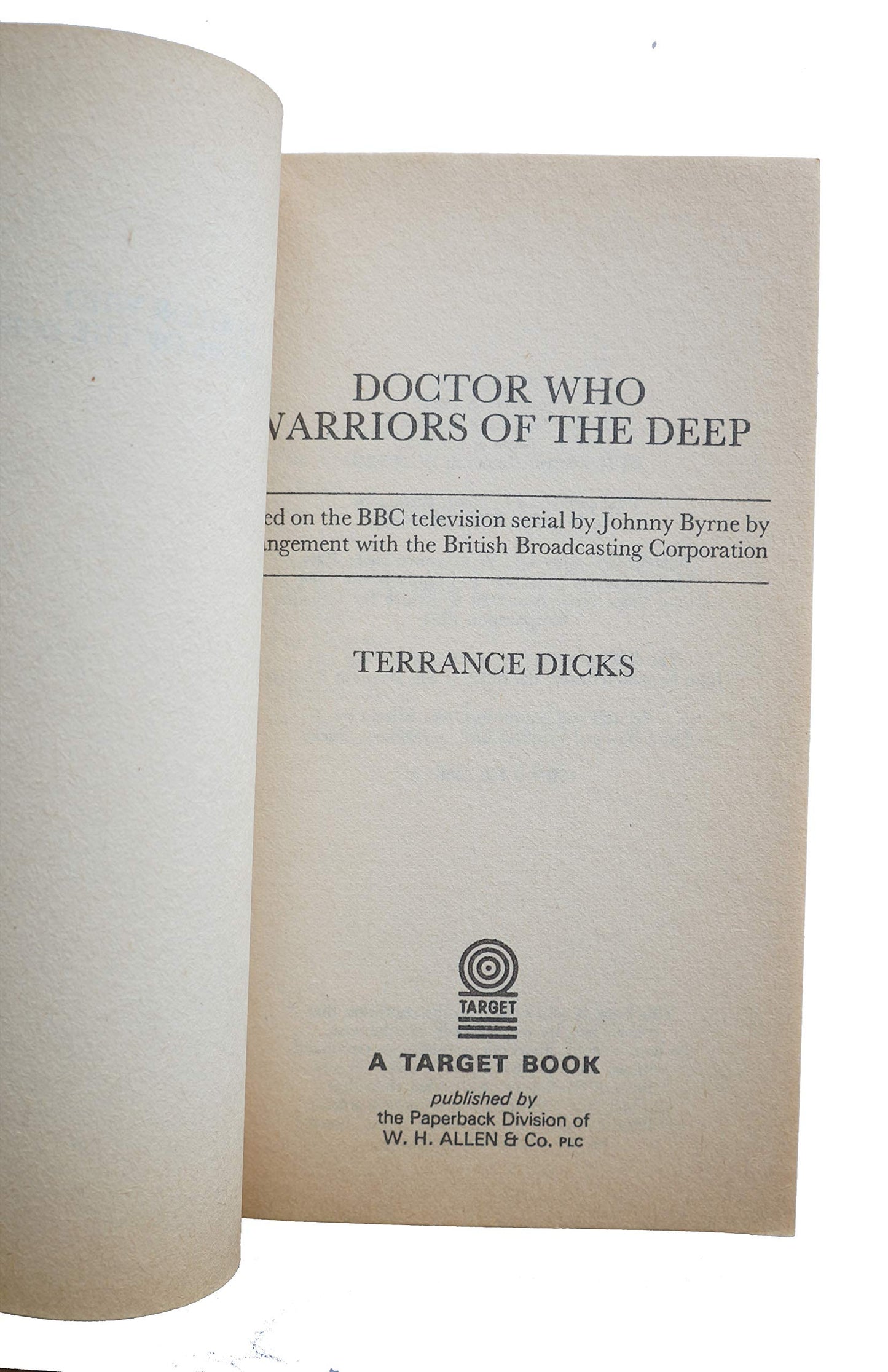 Doctor Who Warriors Of The Deep Target Paperback Novel 1984 By Terrance Dicks