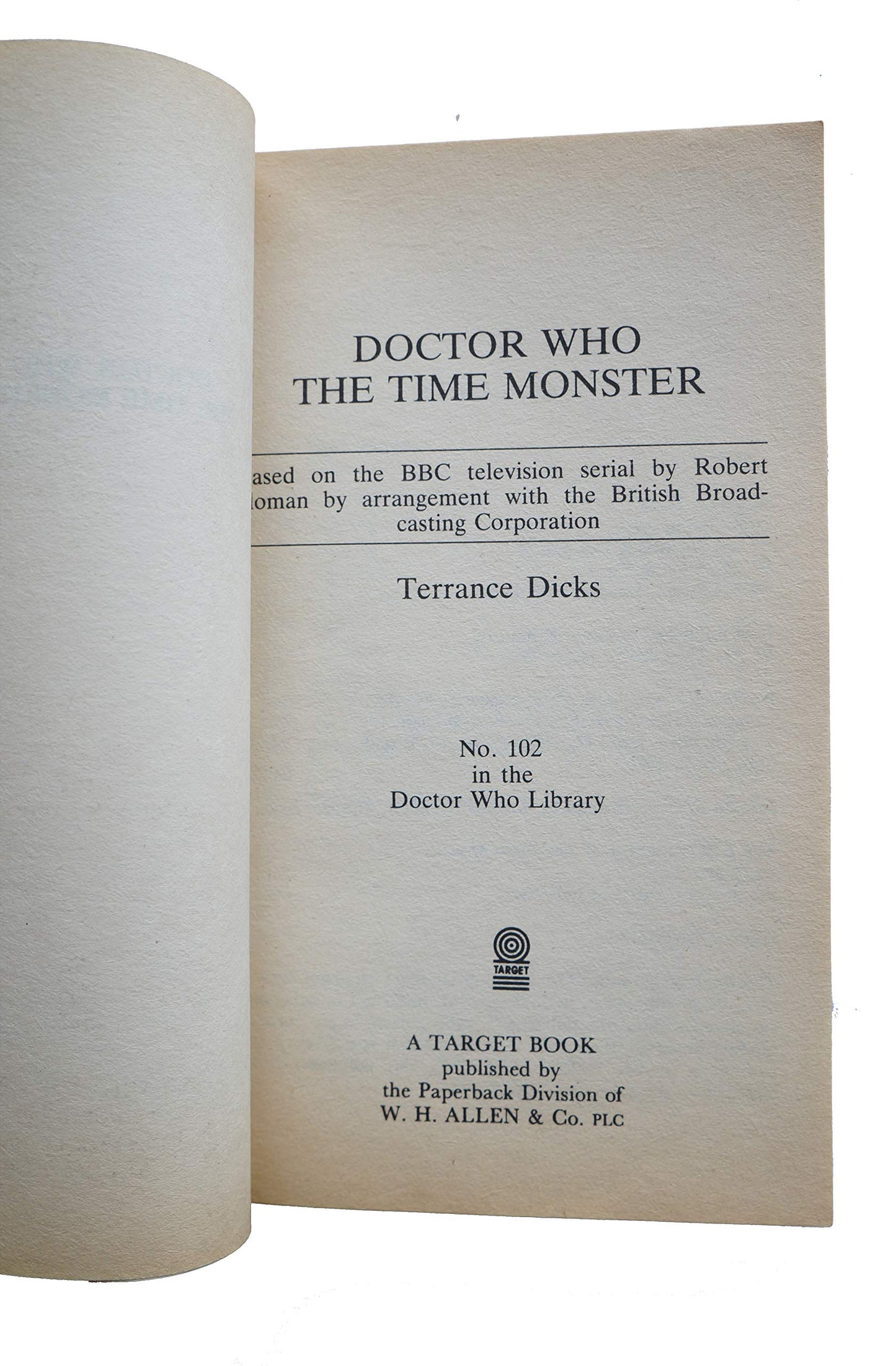 Doctor Who The Time Monster Target Paperback Novel 1985 By Terrance Dicks