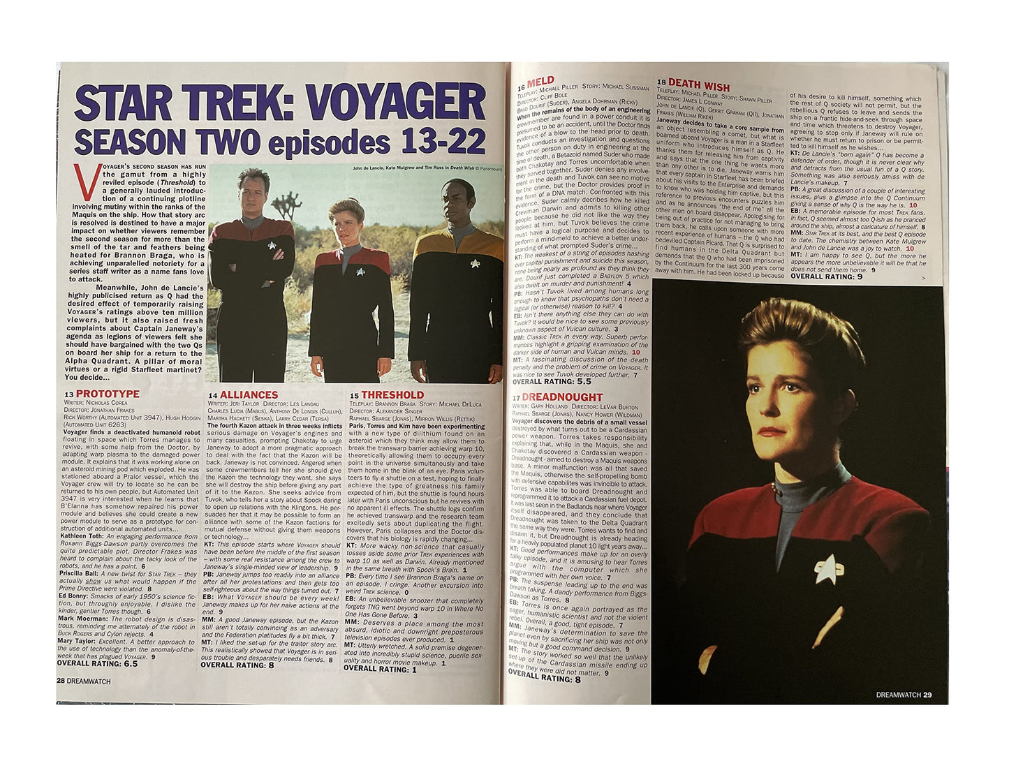 Vintage 1996 Star Trek Happy Birthday 30th Anniversary - Dreamwatch Supplement Magazine With Poster - Shop Stock Room Find