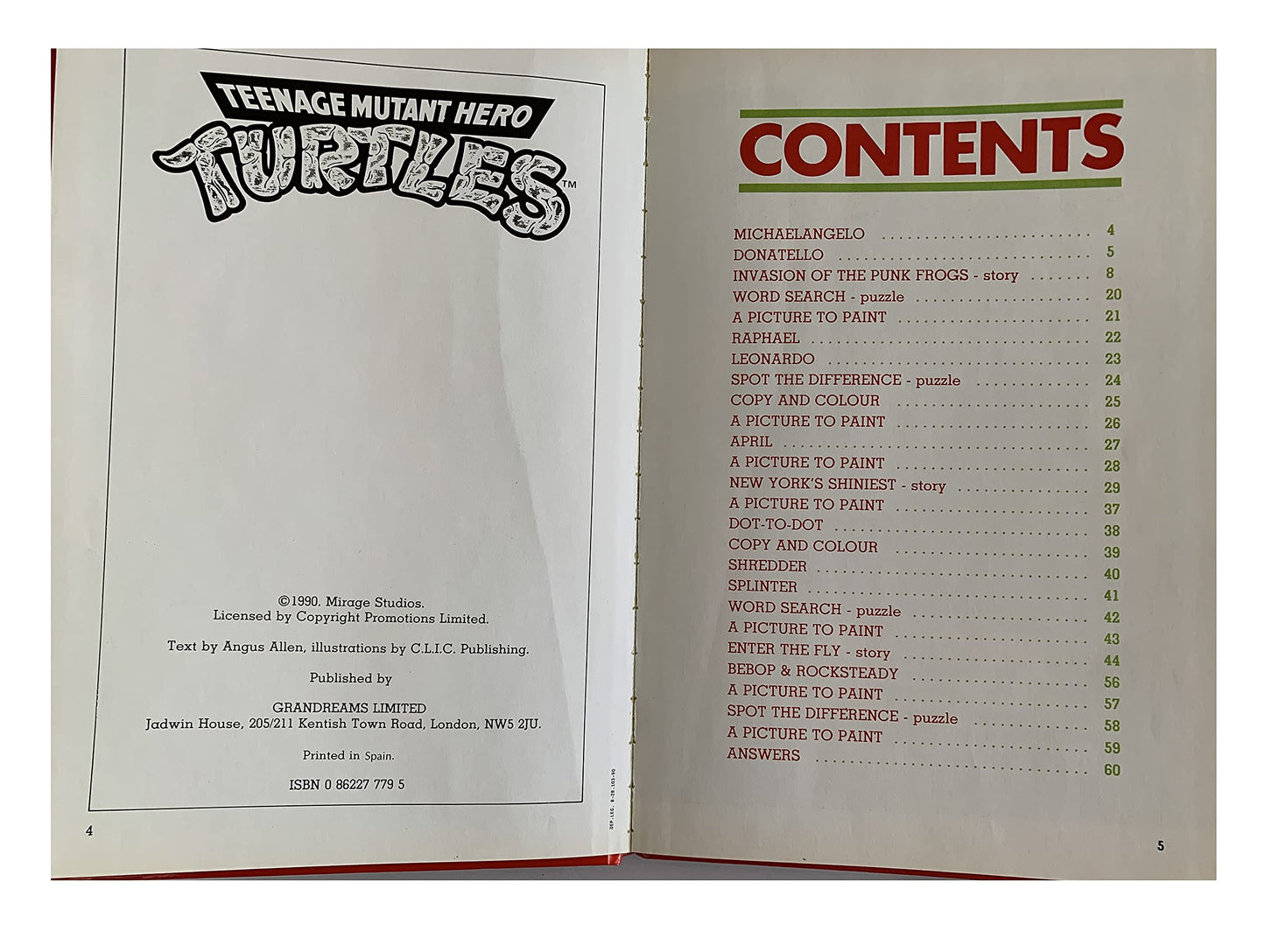 Teenage Mutant Hero Turtles Annual