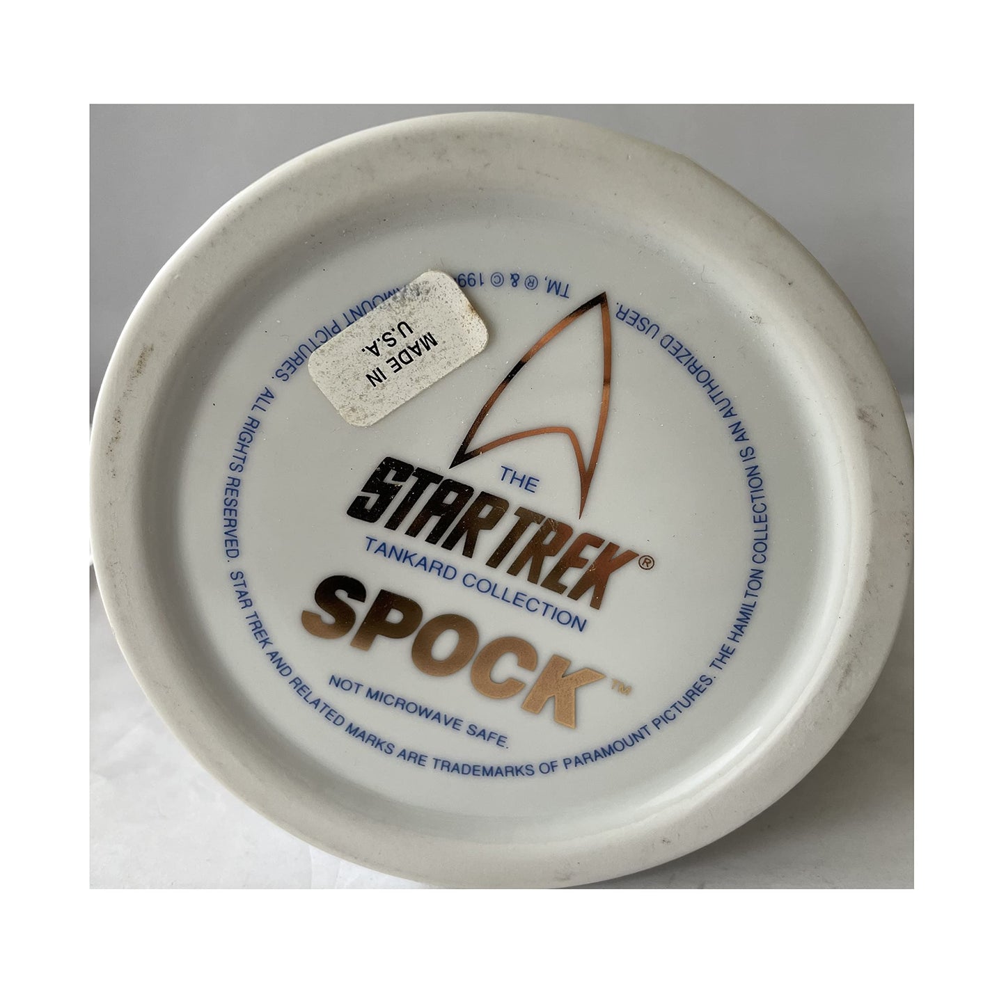 Vintage 1994 Hamilton Collection - Star Trek The Original Series Tankard Collection - Mr Spock - Shop Stock Room Find