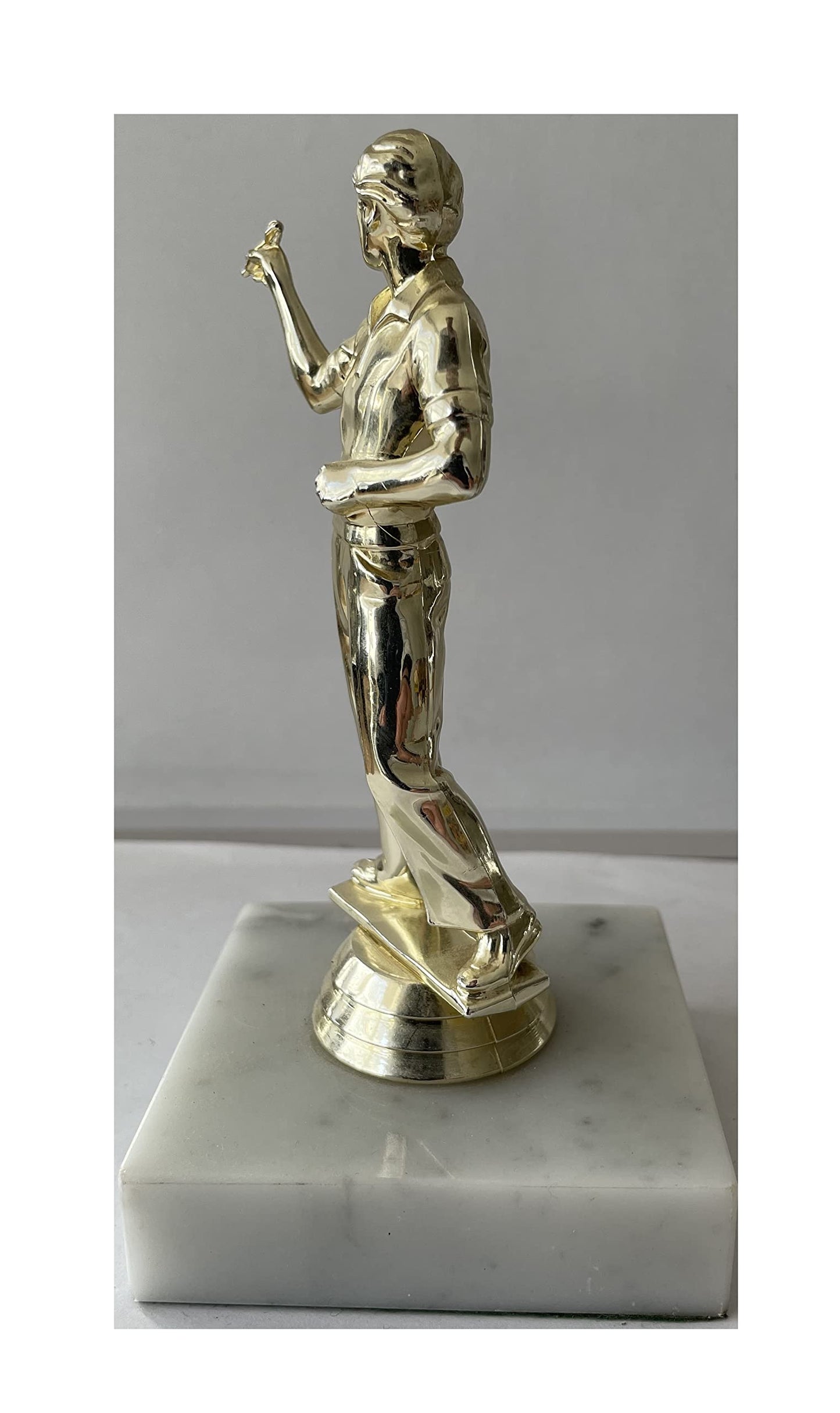 Vintage 1970's Darts Champion Winners Trophy On Marble Base