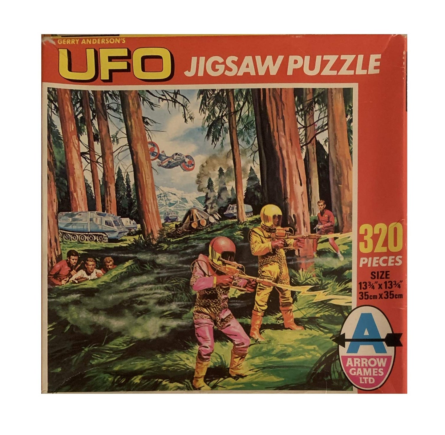 Vintage Gerry Andersons Arrow Games Ltd 1970 UFO 320 Piece Jigsaw Puzzle No. 2316 The Aliens Last Stand - Complete And In The Original Box