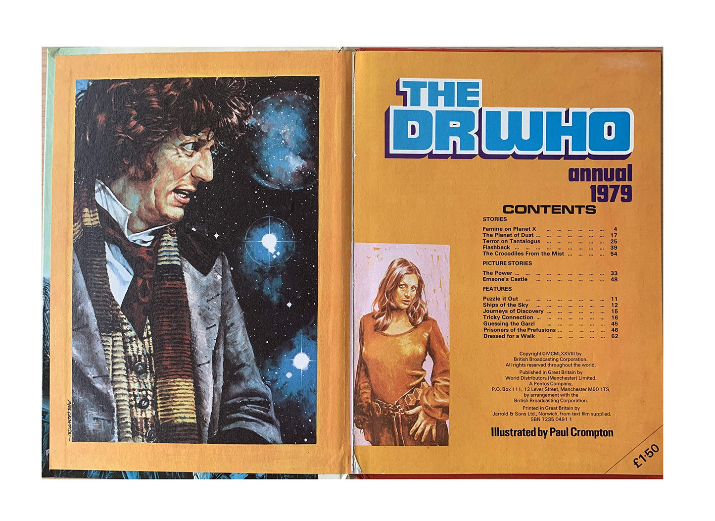 Vintage The Dr Who Annual 1979 Starring Tom Baker
