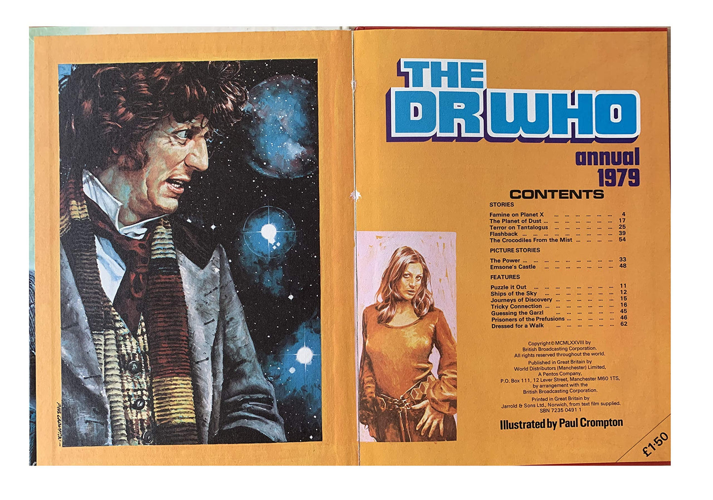 Vintage The Dr Who Annual 1979 Starring Tom Baker