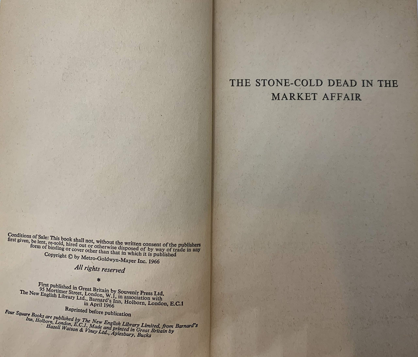 Vintage The Man From U.N.C.L.E The Stone-Cold Dead In The Market Affair Paperback Novel 1966 By John Oram