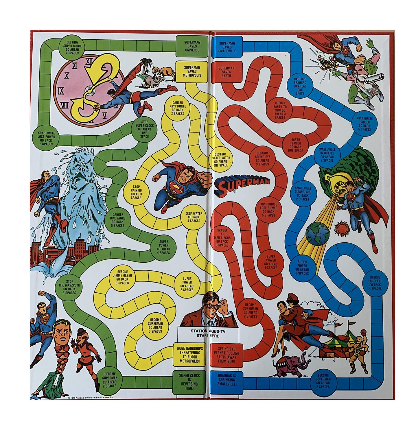 Vintage Denys Fisher 1976 Superman The Board Game - Action Packed Adventure- Shop Stock Room Find