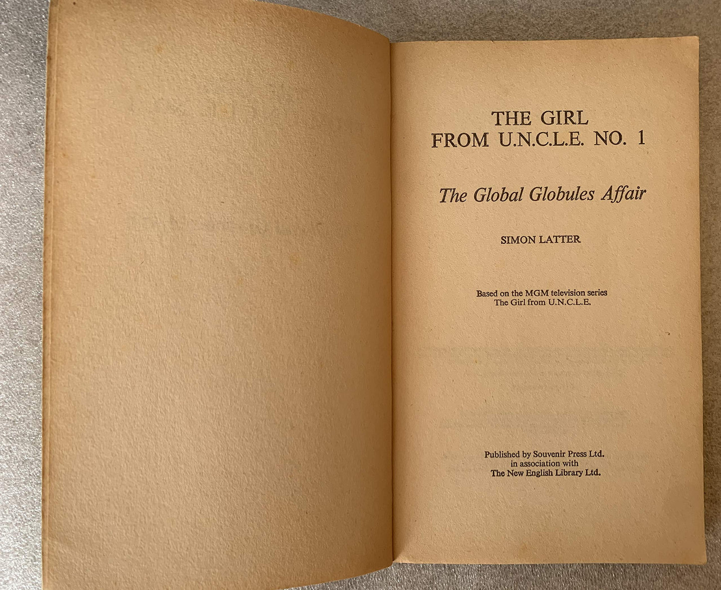 Vintage 1967 The Girl From UNCLE No. 1 The Global Globules Affair Paperback Novel By Simon Latter