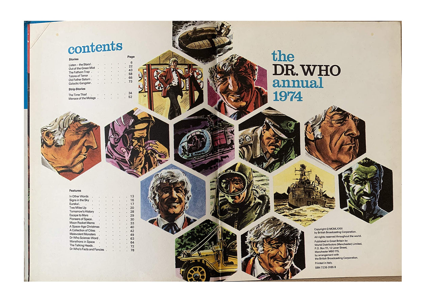 Vintage The Dr Who Annual 1974 Starring Jon Pertwee