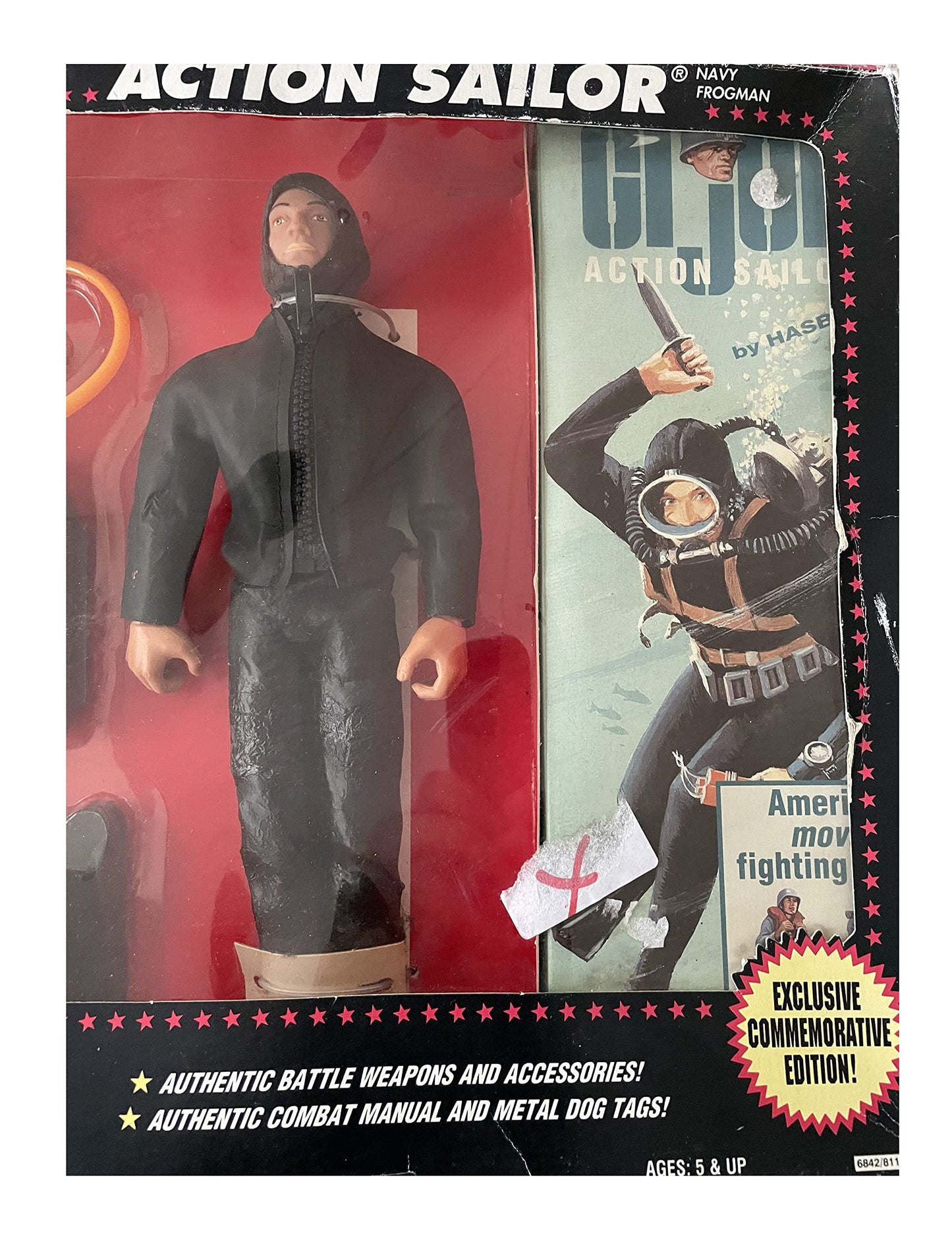 Vintage GI Joe 30th Anniversary Limited Collectors Edition Authentic 1964 - 1994 12" Fully Poseable Action Man Navy Frogman Figure and Accessories Box Set - Factory Sealed Shop Stock Room Find