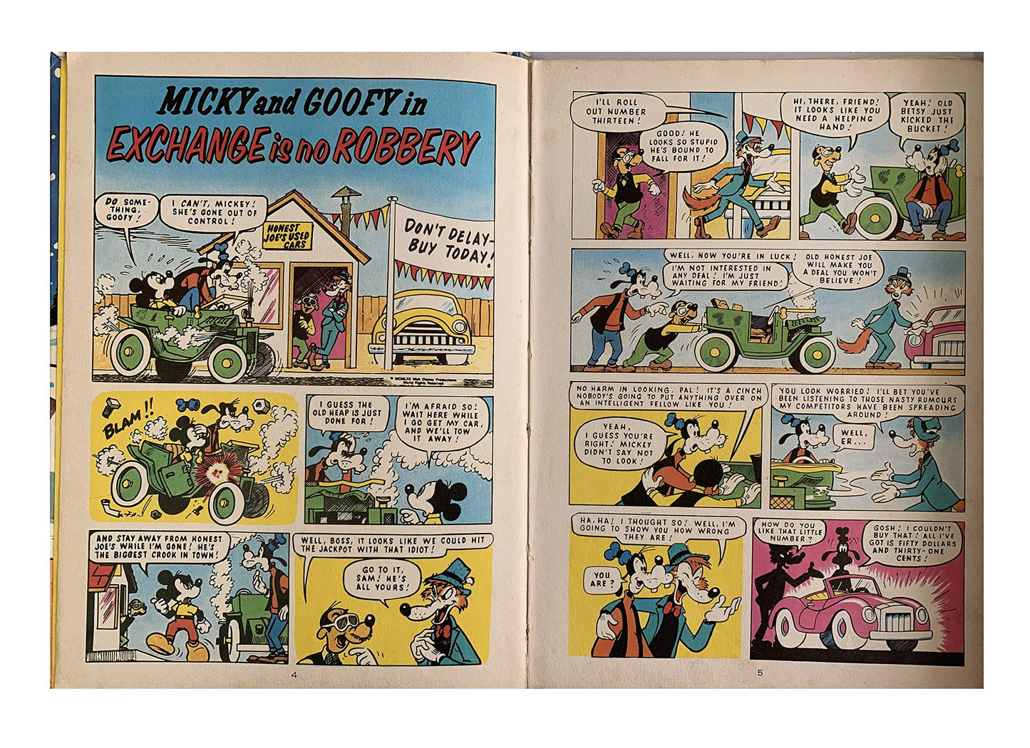 Vintage Walt Disney's Donald And Mickey Mouse Annual 1973