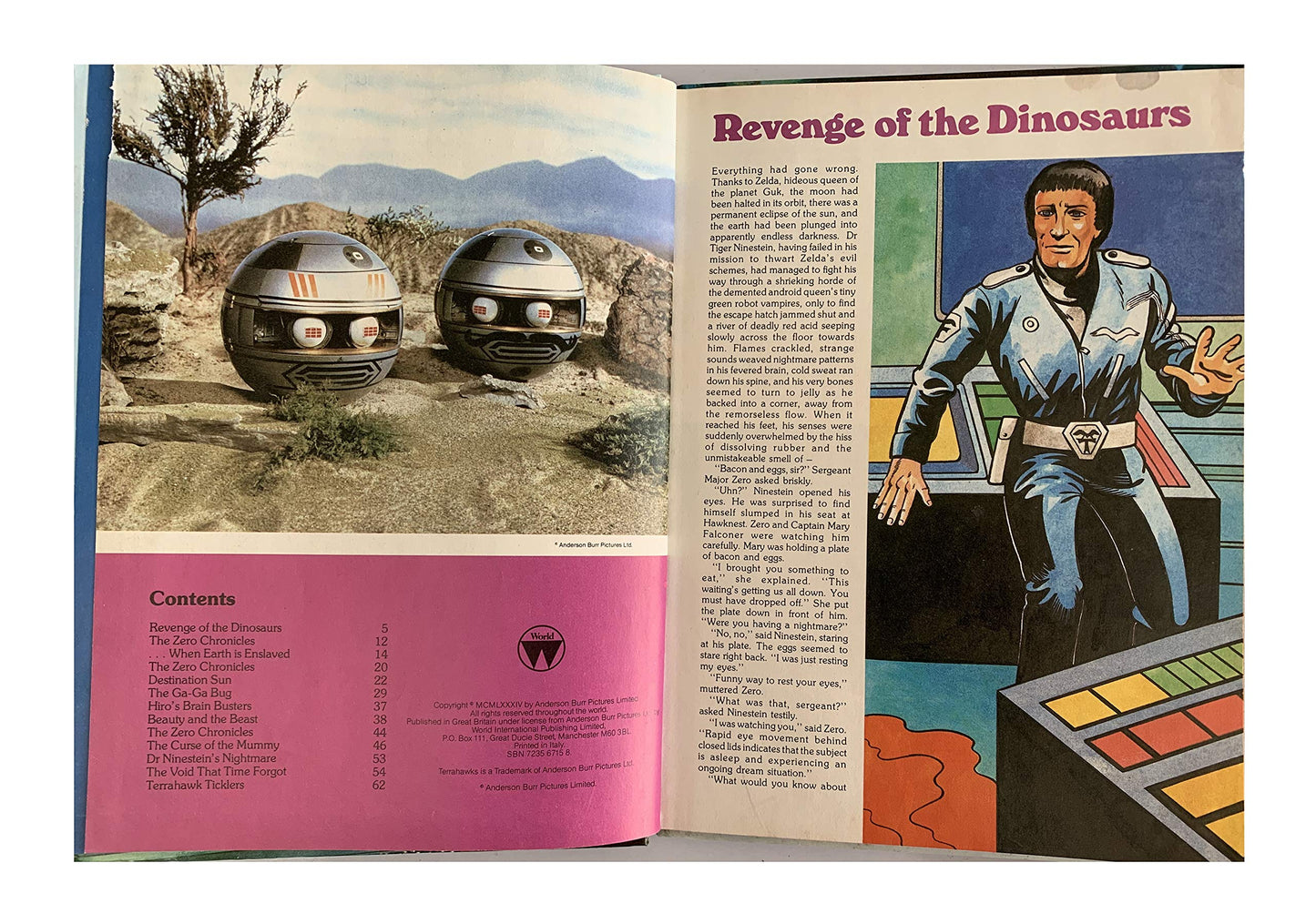 Vintage Gerry Anderson & Christopher Burr's Terra Hawks Annual 1984
