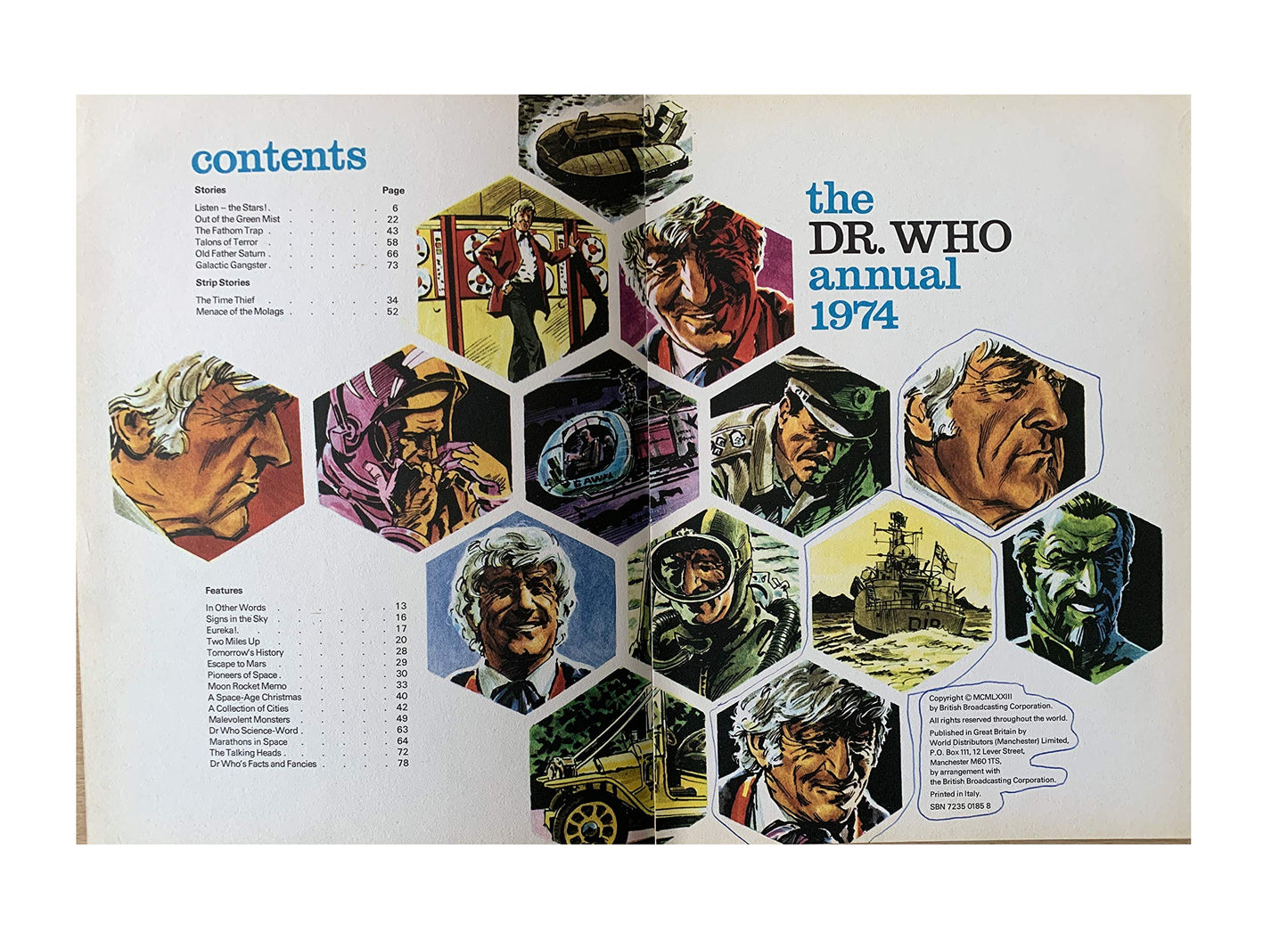 Vintage The Dr Who Annual 1974 Starring Jon Pertwee