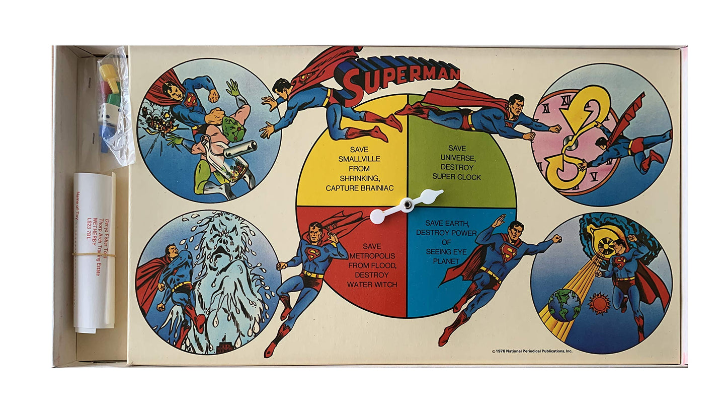 Vintage Denys Fisher 1976 Superman The Board Game - Action Packed Adventure- Shop Stock Room Find