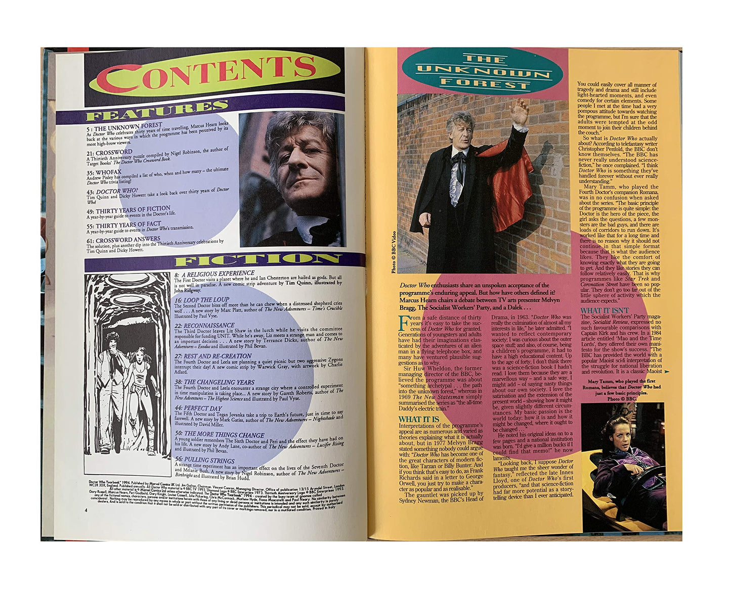 Vintage Marvels Doctor Dr Who Yearbook 1994 Annual Style Hardback Book - Brans New Shop Stock Room Find