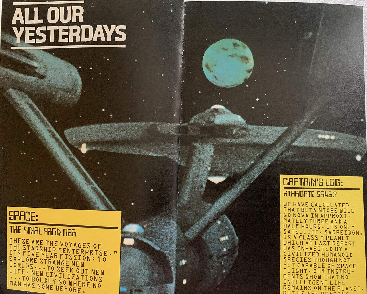 Vintage 1978 Star Trek Fotonovel No. 6 All Our Yesterdays Paperback Book - Former Shop Stock
