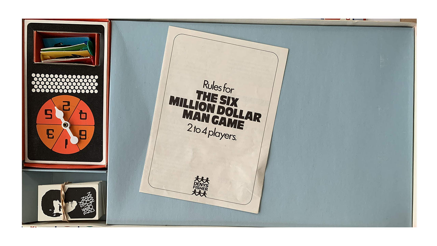 Vintage Denys Fishers 1975 The Six Million Dollar Man Board Game - Fantastic Condition Complete In The Original Box