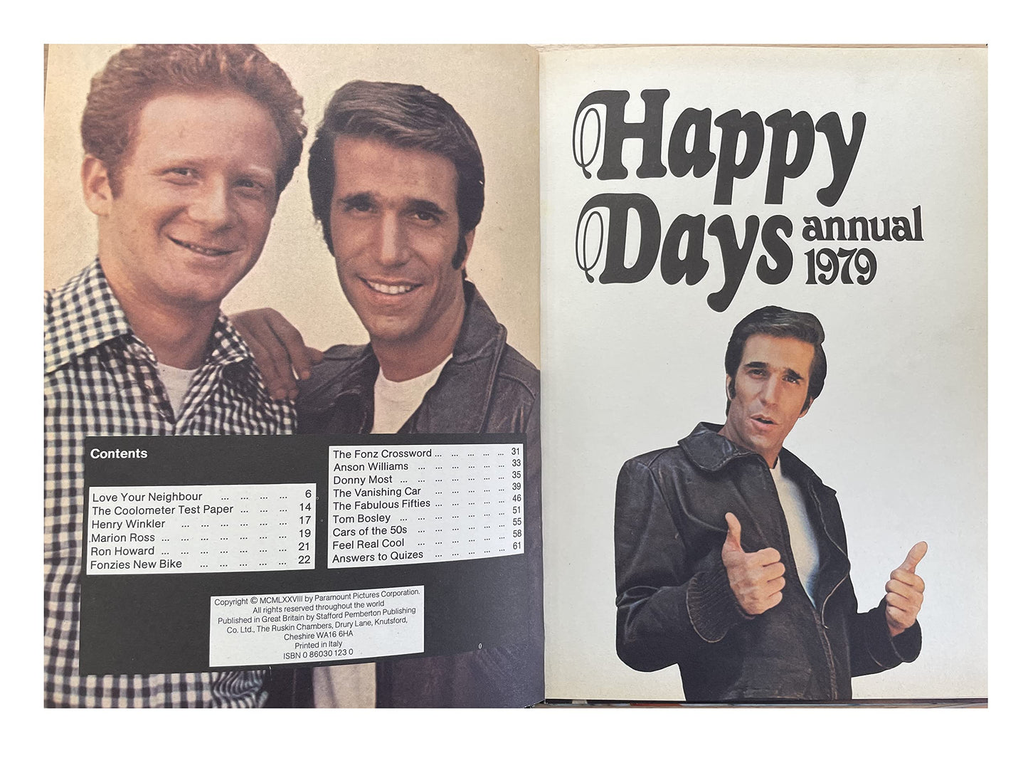 Vintage Happy Days Annual 1979 – Based On The Popular TV Series