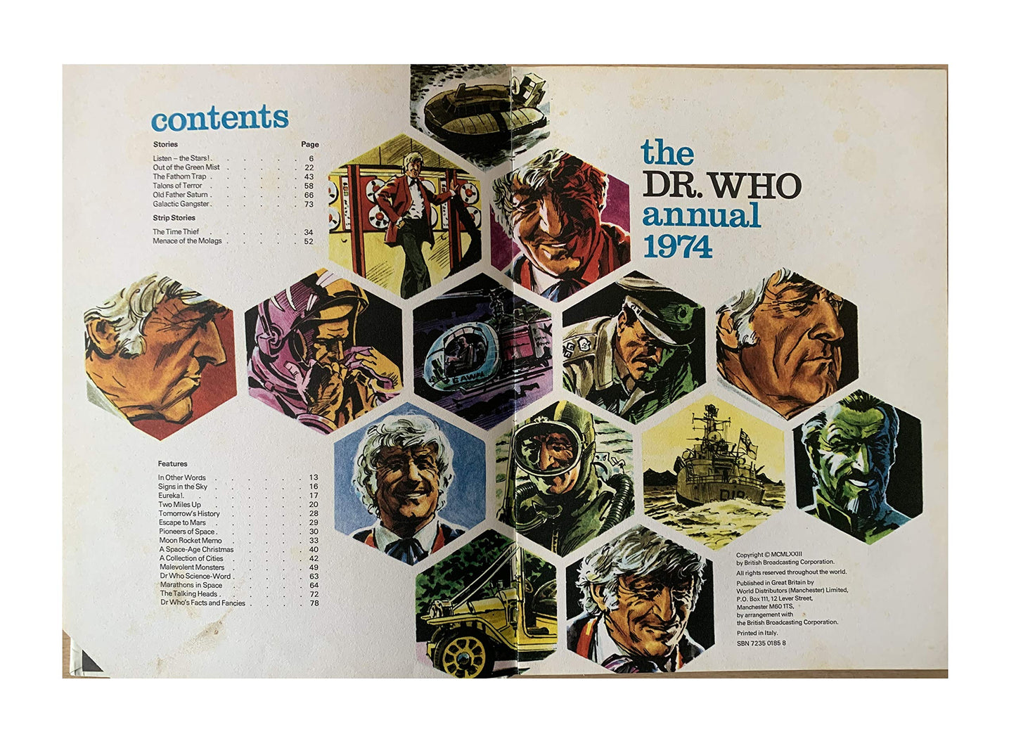 Vintage The Dr Who Annual 1974 Starring Jon Pertwee
