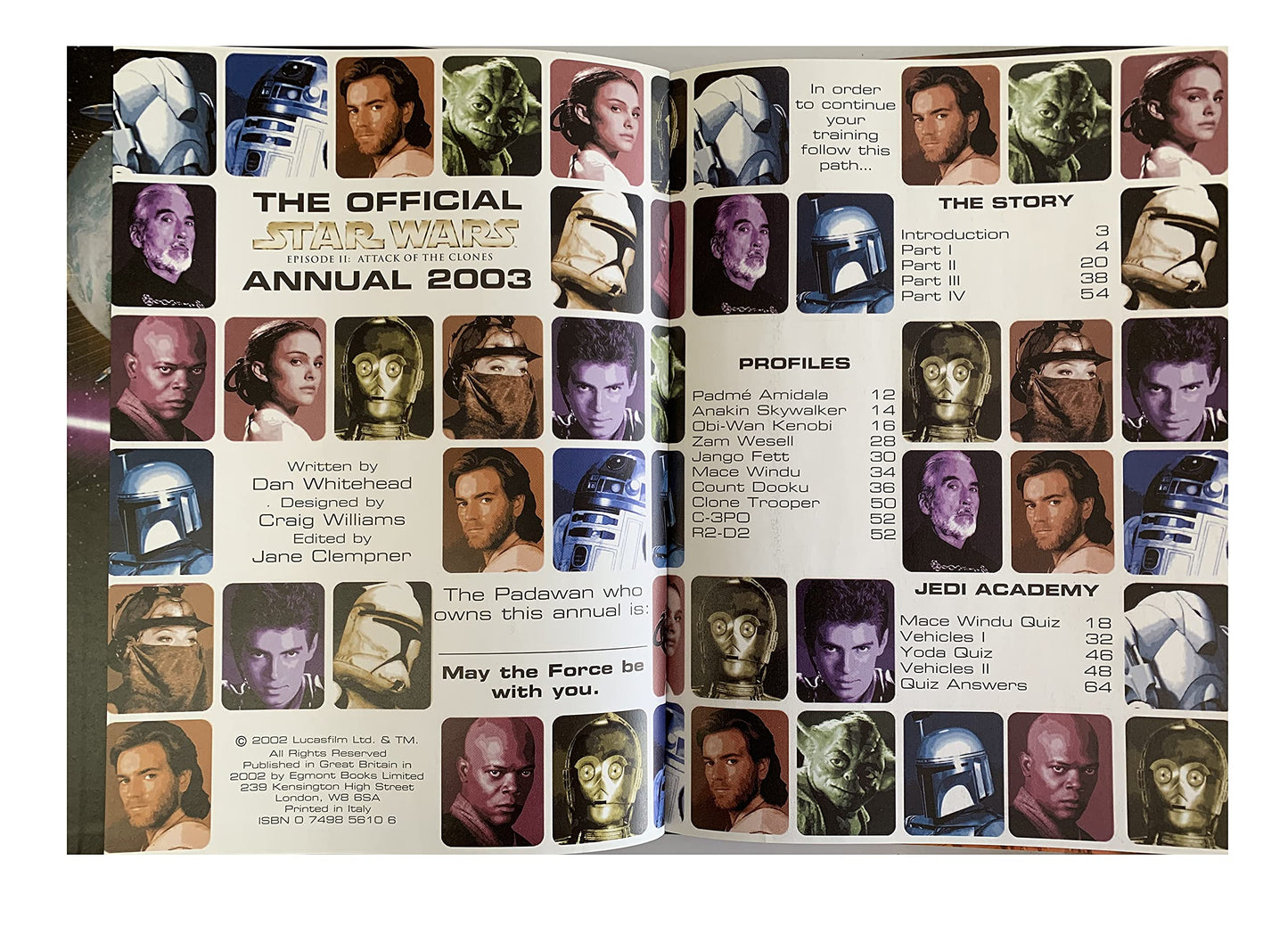 Vintage Star Wars Episode II Attack Of The Clones - The Official Annual 2003