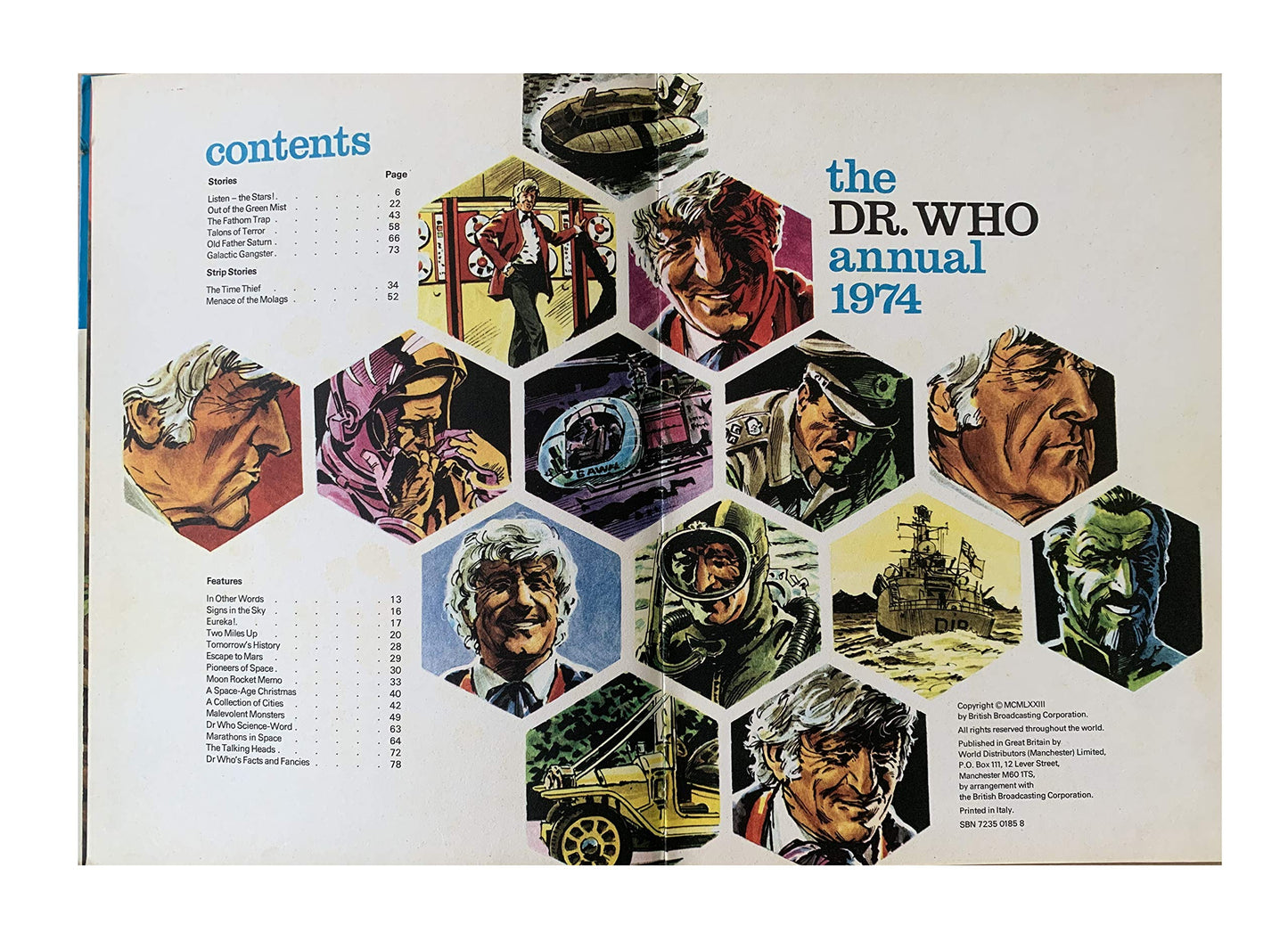 Vintage The Dr Who Annual 1974 Starring Jon Pertwee