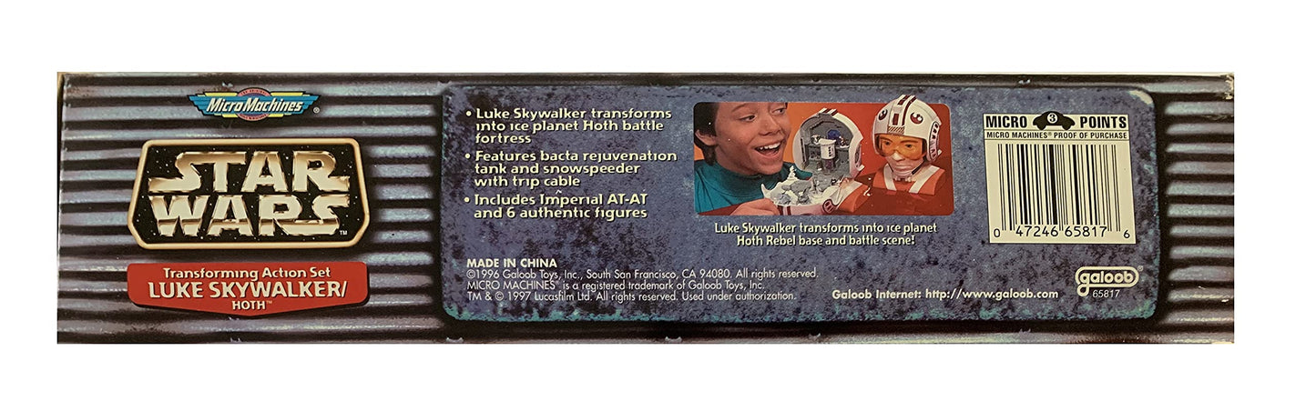 Vintage Ultra Rare Galoob 1997 Star Wars Micro Machines Luke Skywalker / Ice Planet Hoth Battle Fortress Action Play Set - Brand New Factory Sealed Shop Stock Room Find
