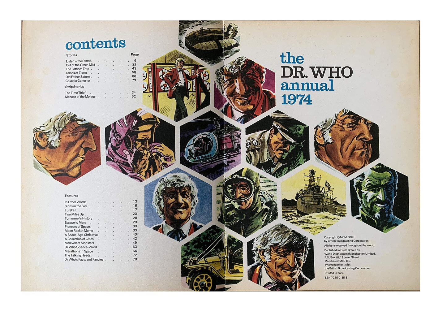 Vintage The Dr Who Annual 1974 Starring Jon Pertwee