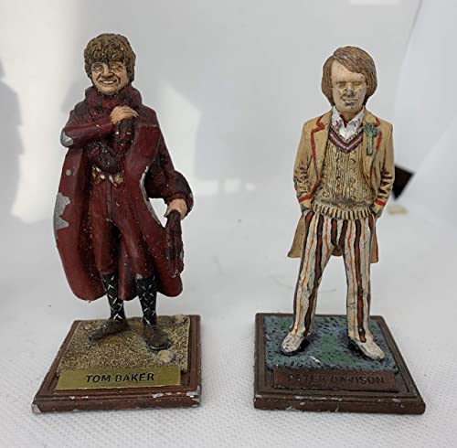 Vintage 1984 Dr Doctor Who Fine Art Castings Set Of 4 80mm Pewter Pre Painted Figures - 1st, 2nd, 4th & 5th Doctor, Jamie, Cyberman