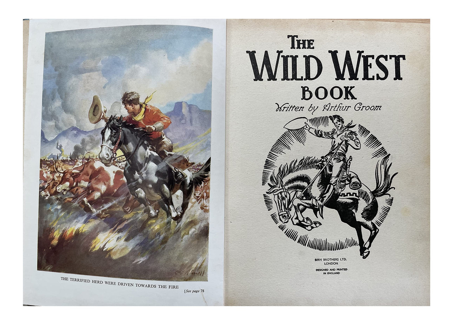 Vintage The Wild West Book Annual from 1952