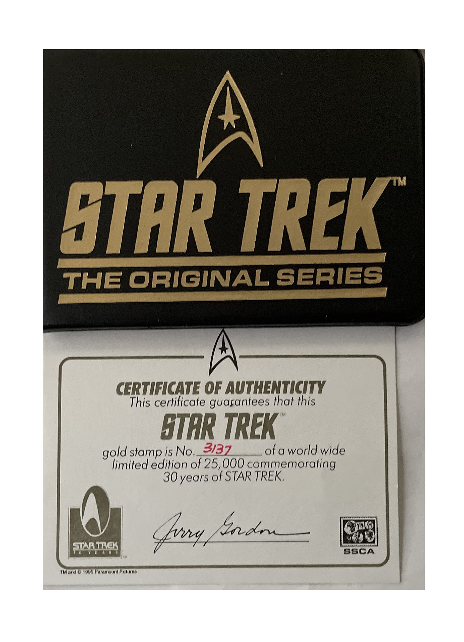 Vintage 1996 Star Trek The Original Series Limited Edition Gold  display picture 1