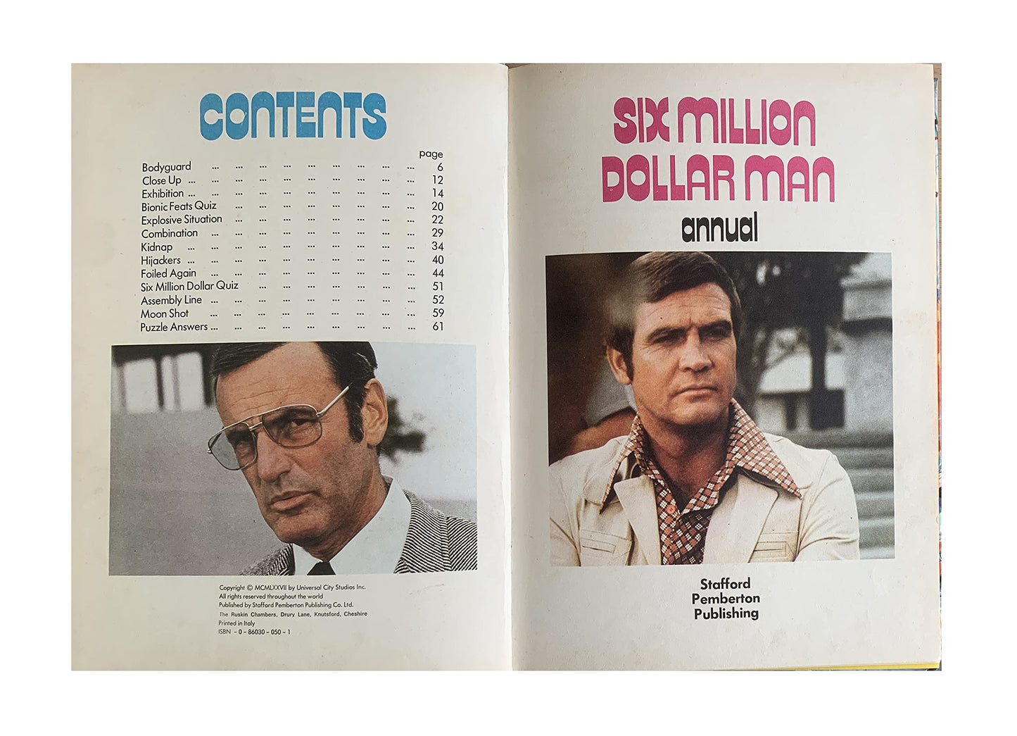 Vintage The Six Million Dollar Man Annual 1978