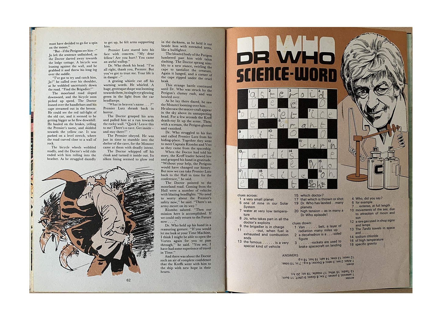 Vintage The Dr Who Annual 1974 Starring Jon Pertwee