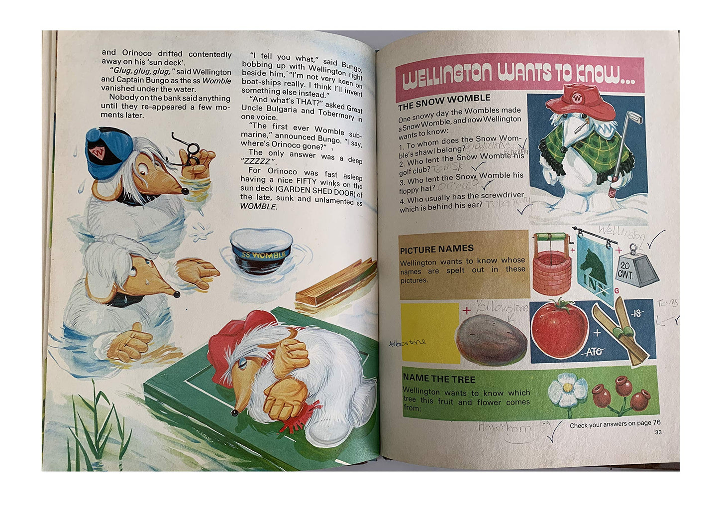 Vintage The Wombles Annual 1977