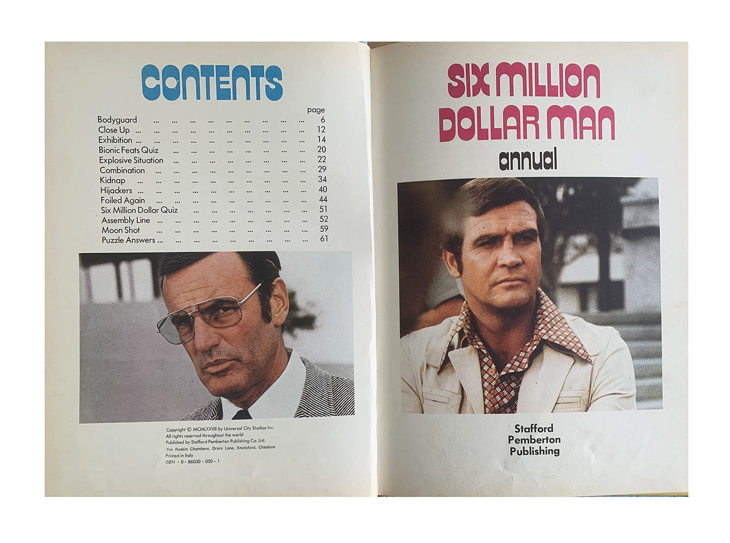 Vintage The Six Million Dollar Man Annual 1978
