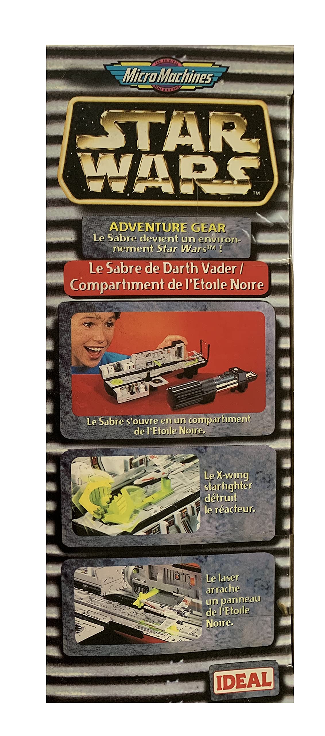 Vintage Ultra Rare Ideal 1994 Star Wars Micro Machines Darth Vaders Lightsaber / Death Star Trench Transforming Action Play Set - Brand New Factory Sealed Shop Stock Room Find