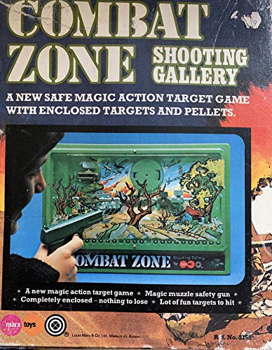 Vintage 1970's Louis Marx Toys - Combat Zone Shooting Gallery - Complete And Fully Working In The Original Box