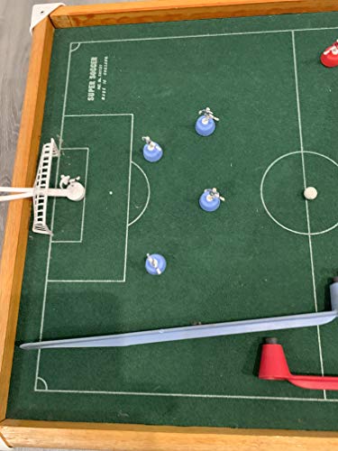 Vintage Balyna 1950's Super Soccer Table Top Magnetic 5 A Side Football Game Complete In The Original Box