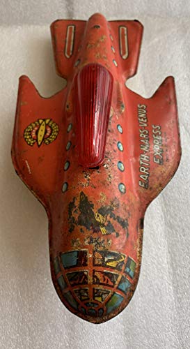 Vintage 1953 The Eagle Comics Dan Dare - SS Eagle - Earth - Mars - Venus Express Tin Plate Rocket Ship With Friction Motor …