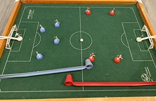 Vintage Balyna 1950's Super Soccer Table Top Magnetic 5 A Side Football Game Complete In The Original Box