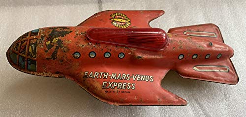 Vintage 1953 The Eagle Comics Dan Dare - SS Eagle - Earth - Mars - Venus Express Tin Plate Rocket Ship With Friction Motor …