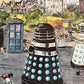 Vintage 1965 Dr Doctor Who And The Daleks Wooden Stand-Up Jigsaw Puzzle - Surrounded Complete With Stands And In The Original Box …