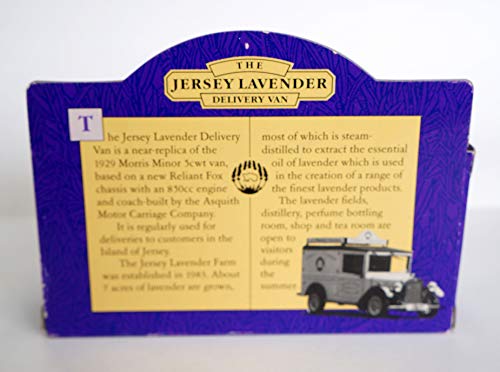 Lledo DAYS GONE MADE IN ENGLAND 1929 MORRIS MINOR 5cwt VAN THE JERSEY LAVENDER DELIVERY VAN. …
