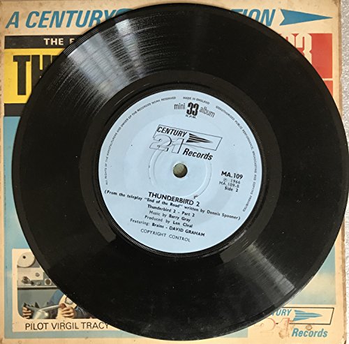 Vintage 1966 Gerry Andersons  A Century 21 Production - Thunderbird 2 Featuring Virgil Tracy - 33RPM Mini Album - 21 Minutes Of Adventure Vinyl Record