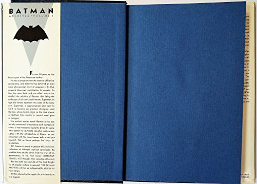 Batman: Archives - Volume I [hardcover] Kahn, Jenette [Jan 01, 1990] …