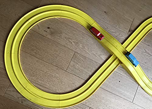 MOTORWAY Vintage 1950's / 1960's Louis Marx Set With Rare Yellow Track & Two Fast Long Running E.52 Cars 100% Complete In The Original Box …