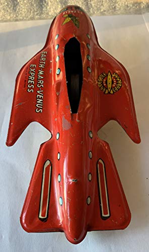 Vintage 1953 The Eagle Comics Dan Dare - SS Eagle - Earth - Mars - Venus Express Tin Plate Rocket Ship With Friction Motor …