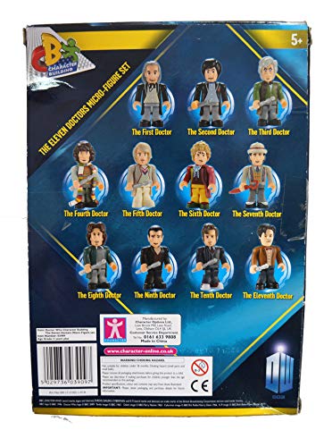 Vintage 2009 Character Building Doctor Dr Who The Eleven Doctors Micro-Figure Gift Set Complete With Display Bases- Brand New Shop Stock Room Find