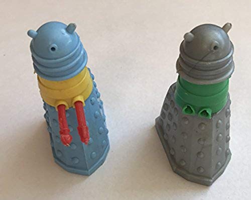 Vintage 1965 Dr Doctor Who & The Daleks Set Of 2 Dalek Swapits By Cherilea Toys 2 1/2 Inches Tall Sold Exclusively By Woolworths In 1965 …