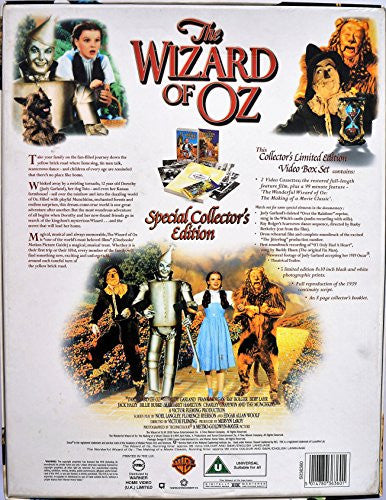 The Wizard Of Oz Collectors Limited Edition Twin Video Box Set 60th Anniversary Edition - Includes 2 x Video Cassettes, 5 x Black & White Photo Prints, Full Script & 8 Page Booklet - Shop Stock Room Find [VHS Tape] [1999] …