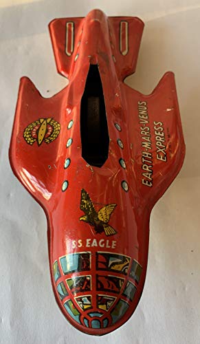 Vintage 1953 The Eagle Comics Dan Dare - SS Eagle - Earth - Mars - Venus Express Tin Plate Rocket Ship With Friction Motor …